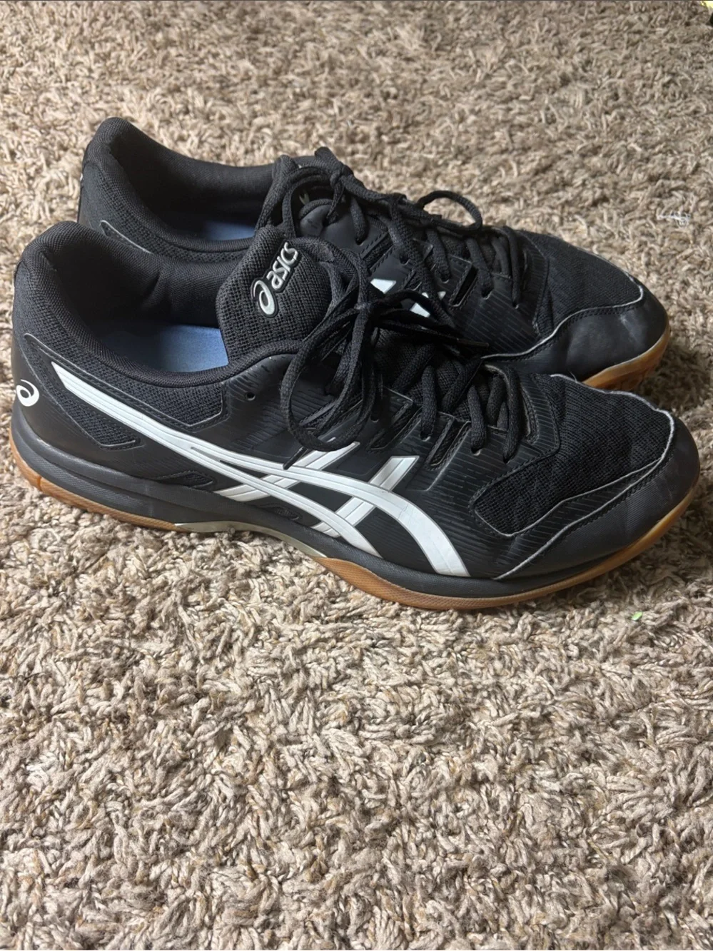ASICS Gel-Rocket Men’s Size 14 Black White Gum Indoor Volleyball Shoes 1071A030